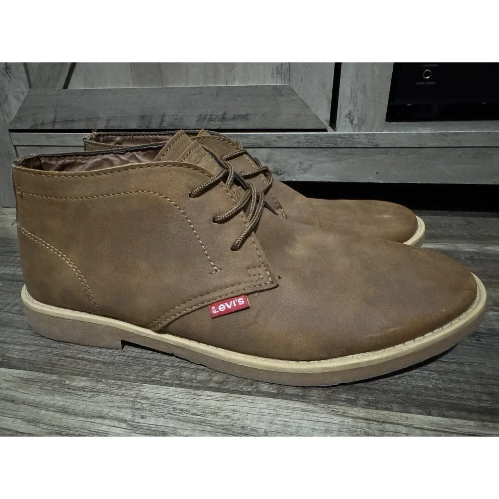 Levis Sonoma Wax 518815-DKTN Mens Size 11 Brown Mid Top Lace Up‎ Chukkas Boots